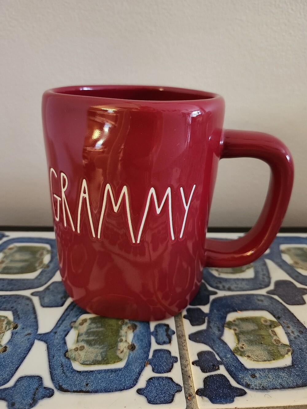Grammy Red Rae Dunn Ceramic Coffee Mug NWOT